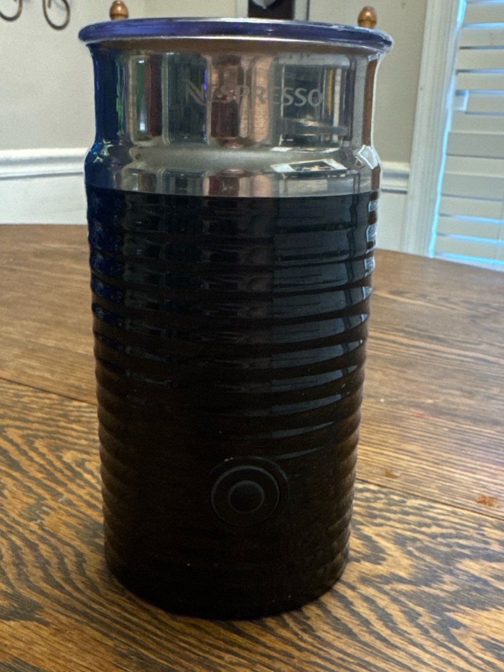 Nespresso Black and Silver Electric Milk Frother no base